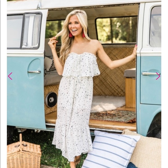 Desert Moonlight White Star Printed Jumpsuit! - Picture 3 of 5